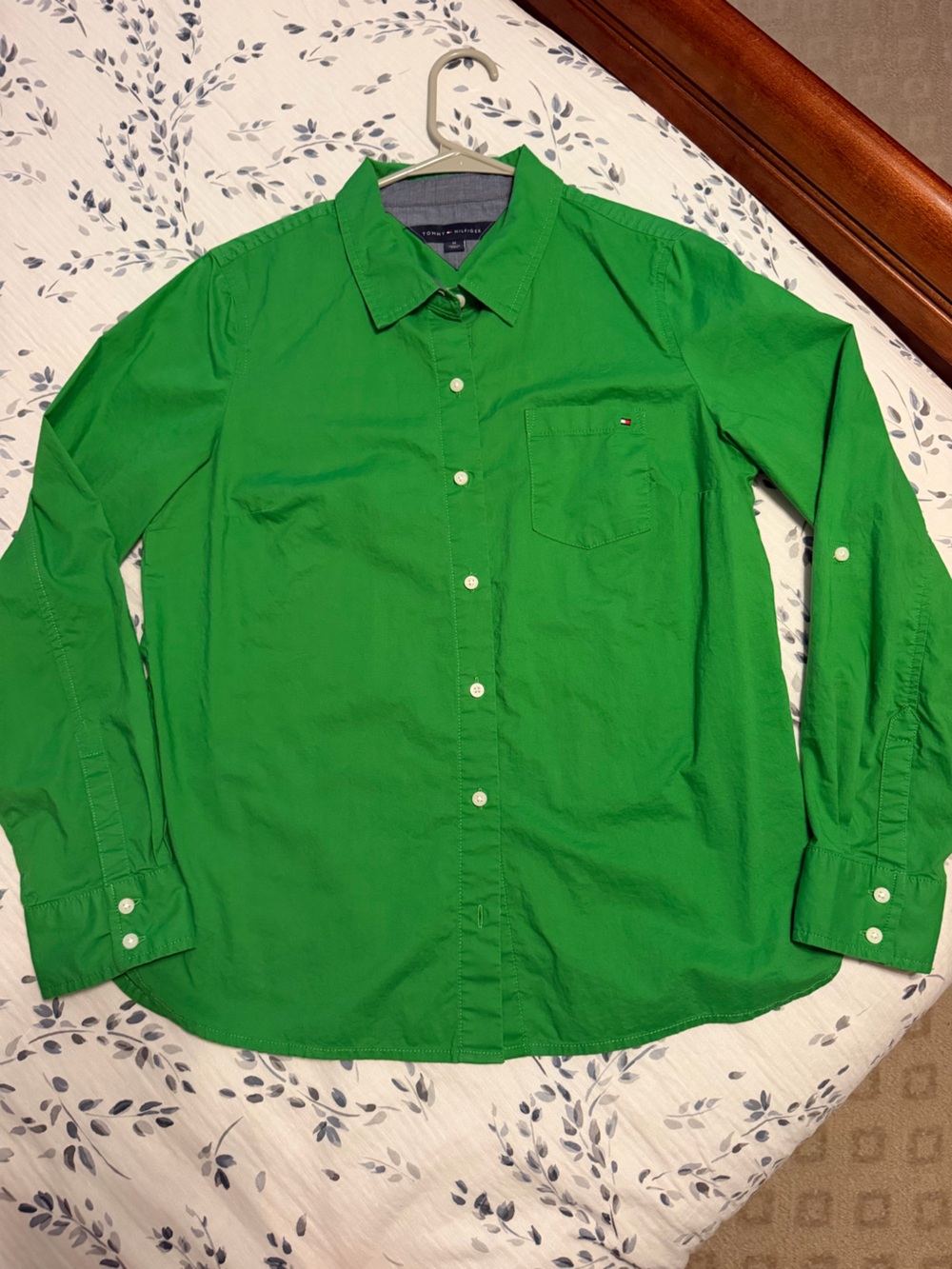 Tommy Hilfiger Women’s Green Button-Down Shirt